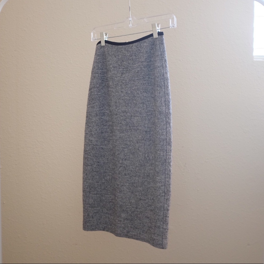 Madewell midi wool skirt